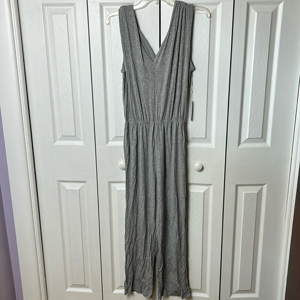 Six Fifty V Neck Jumpsuit Light Gray Large